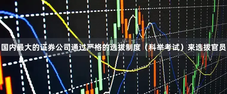 国内最大的证券公司通过严格的选拔制度（科举考试）来选拔官员