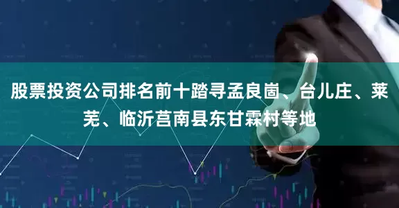 股票投资公司排名前十踏寻孟良崮、台儿庄、莱芜、临沂莒南县东甘霖村等地